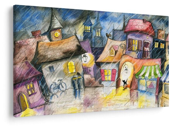 Obraz - Daždivý večer (90x60 cm)