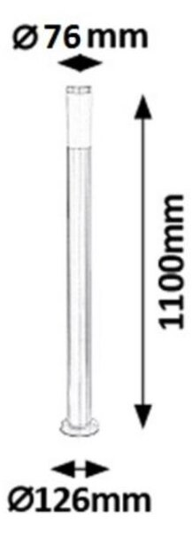 Rabalux 8268 vonkajšie stĺpik Inox torch