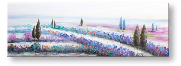 Maľovaný obraz na stenu LÚKA 120x40 cm