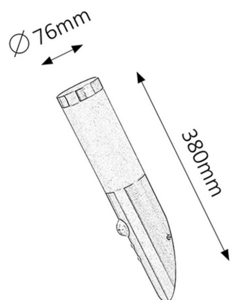 Rabalux 8266 nástenné svietidlo Inox torch