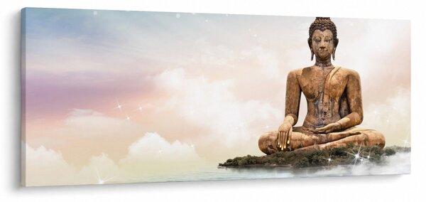 Obraz - Budha dozerajúci na zemi (120x50 cm)