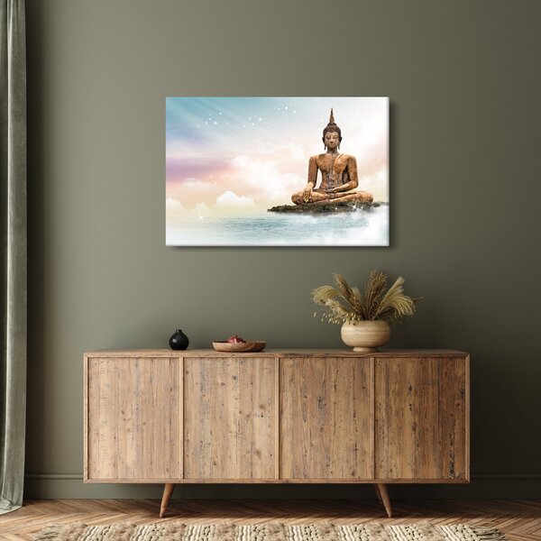 Obraz - Budha dozerajúci na zemi (90x60 cm)