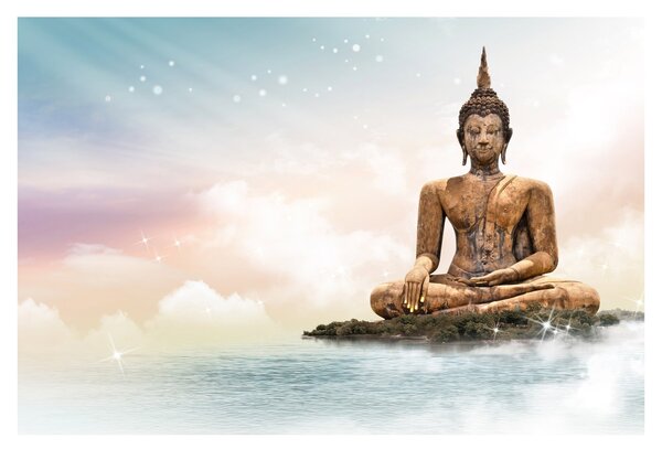Obraz - Budha dozerajúci na zemi (90x60 cm)