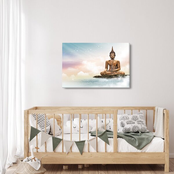 Obraz - Budha dozerajúci na zemi (90x60 cm)