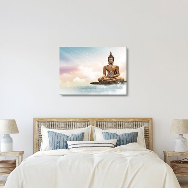 Obraz - Budha dozerajúci na zemi (70x50 cm)