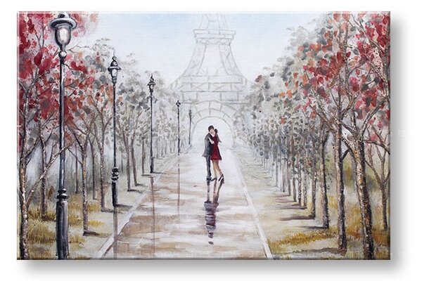 Maľovaný obraz na stenu PARÍŽ 90x60 cm
