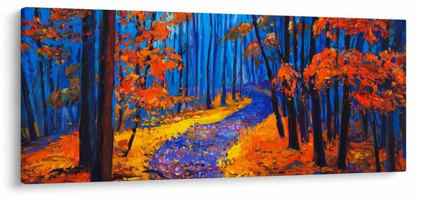 Obraz jesenného lesa (120x50 cm)