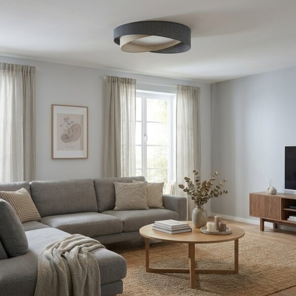 BRILAGI- LED stropné svietidlo VELVET TWIST LED/24W/230V 4000K pr. 55 cm šedá/kr