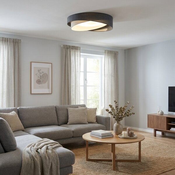 BRILAGI- LED stropné svietidlo VELVET TWIST LED/24W/230V 4000K pr. 55 cm šedá/kr