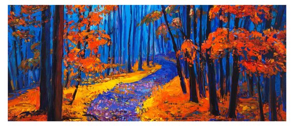 Obraz jesenného lesa (120x50 cm)