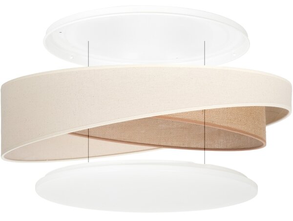 BRILAGI- LED Stropné svietidlo VELVET TWIST LED/24W/230V 4000K pr. 55 cm kr./béž
