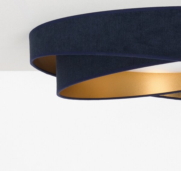 BRILAGI - LED stmievateľné svietidlo VELVET TWIST LED/36W/230V CCT priemer 65 cm WT modrý/zlatý + diaľkové ovládanie