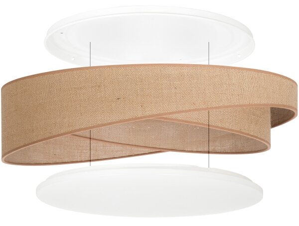 BRILAGI - LED Stropné svietidlo VELVET TWIST LED/24W/230V 4000K pr. 55 cm béžová