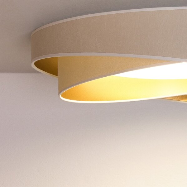 BRILAGI- LED Stropné svietidlo VELVET TWIST LED/24W/230V 4000K pr. 55 cm biela/zlatá