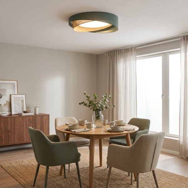 BRILAGI-LED Stropné svietidlo VELVET TWIST LED/24W/230V 4000K pr. 55 cm zelené/béžové