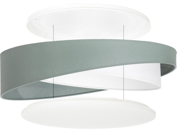 BRILAGI-LED Stropné svietidlo VELVET TWIST LED/24W/230V 4000K pr. 55 cm zelená/biela