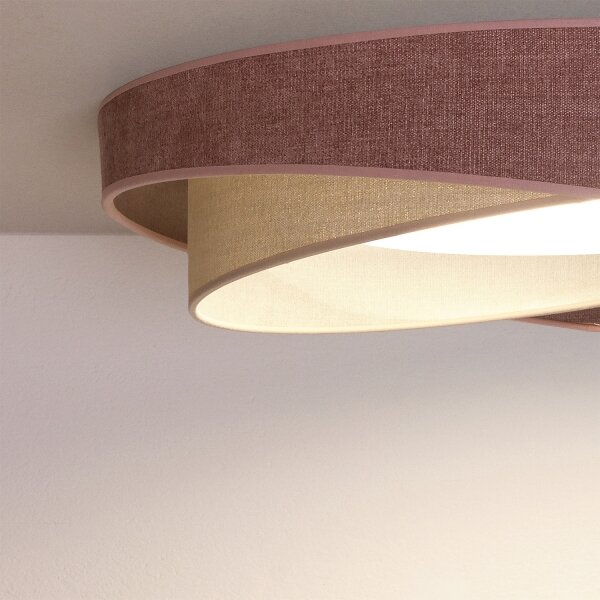 BRILAGI- LED Stropné svietidlo VELVET TWIST LED/24W/230V 4000K pr. 55 cm ruž./kr