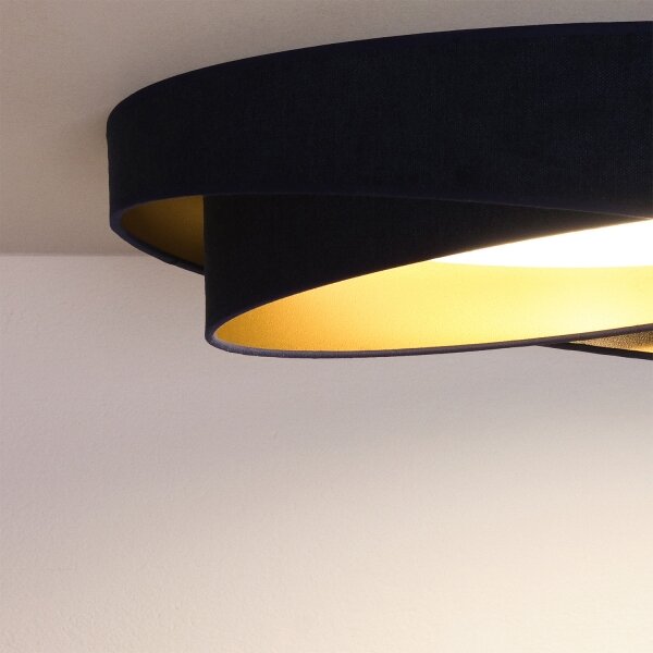 BRILAGI - LED stmievateľné svietidlo VELVET TWIST LED/36W/230V CCT priemer 65 cm WT modrý/zlatý + diaľkové ovládanie
