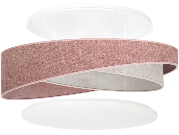 BRILAGI- LED Stropné svietidlo VELVET TWIST LED/24W/230V 4000K pr. 55 cm ruž./kr