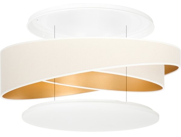 BRILAGI- LED Stropné svietidlo VELVET TWIST LED/24W/230V 4000K pr. 55 cm biela/zlatá