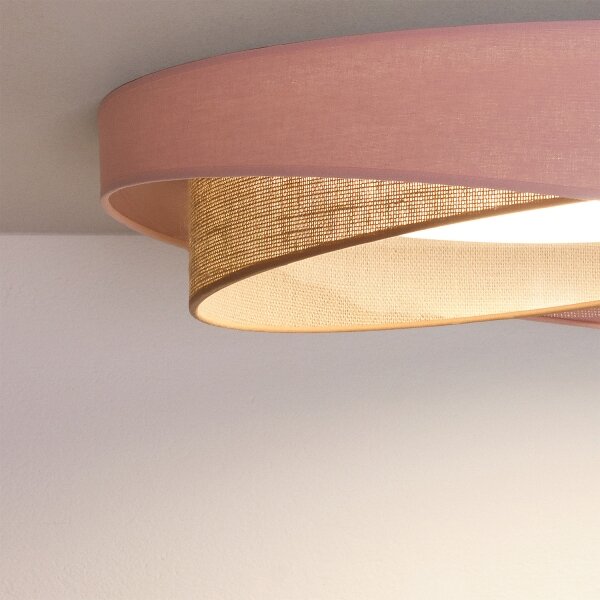 BRILAGI - LED stmievateľné svietidlo VELVET TWIST LED/36W/230V CCT priemer 65 cm WT ružová/béžová + diaľkové ovládanie