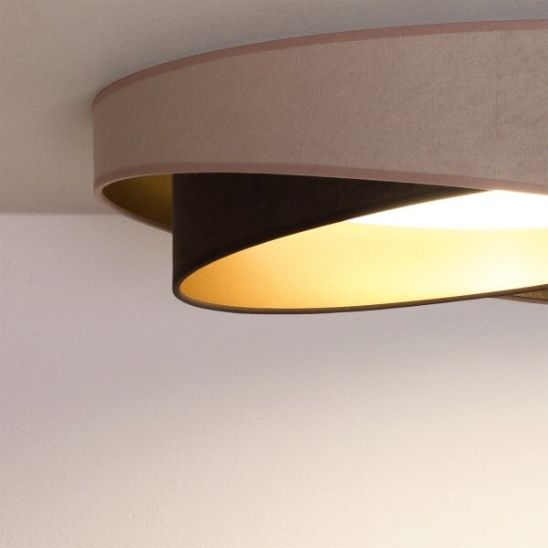 BRILAGI-LED Stropné svietidlo VELVET TWIST LED/24W/230V 4000K pr. 55 cm béžová/hnedá/zlatá