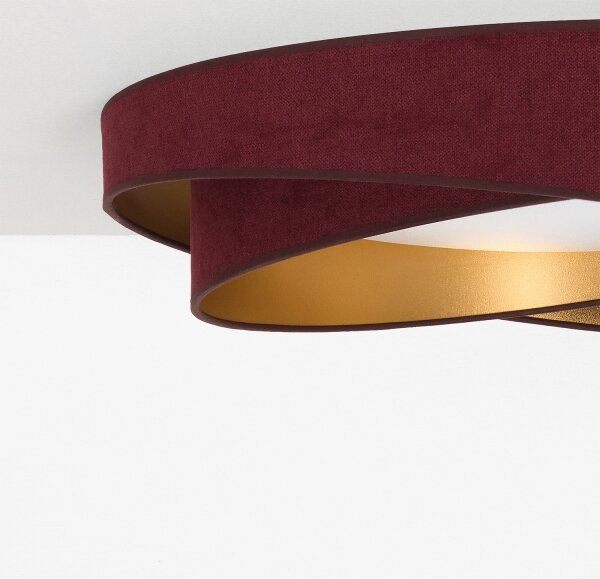 BRILAGI- LED stropné svietidlo VELVET TWIST LED/24W/230V 4000K priemer 55 cm bordová/zlatá
