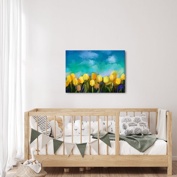Obraz žltých tulipánov (70x50 cm)