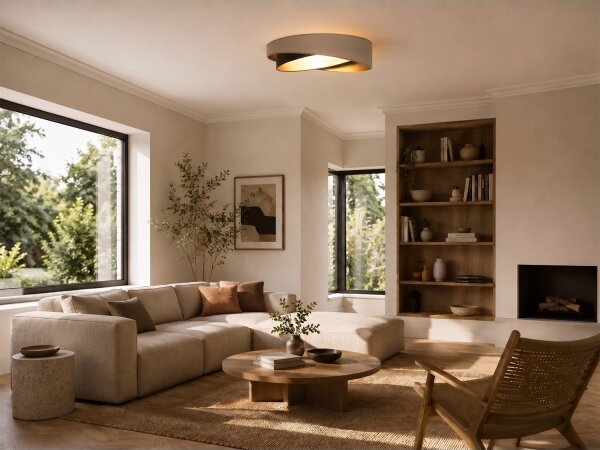 BRILAGI-LED Stropné svietidlo VELVET TWIST LED/24W/230V 4000K pr. 55 cm béžová/hnedá/zlatá