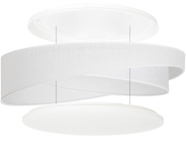 BRILAGI - LED stropné svietidlo VELVET TWIST LED/24W/230V 4000K pr. 55 cm biela