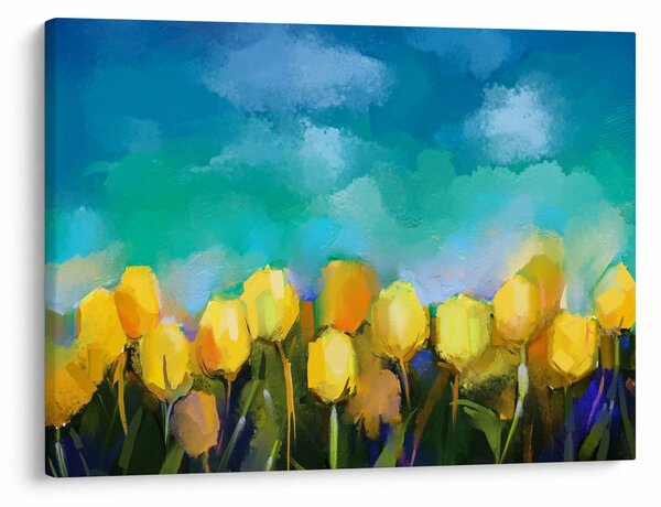 Obraz žltých tulipánov (70x50 cm)