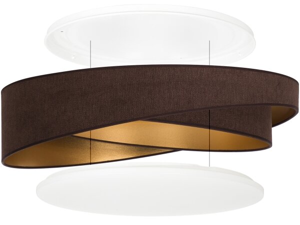 BRILAGI - Stmievateľné LED svietidlo VELVET TWIST LED/36W/230V CCT priemer 65 cm WT hn./zl. + diaľkové ovládanie
