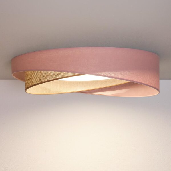 BRILAGI - LED stmievateľné svietidlo VELVET TWIST LED/36W/230V CCT priemer 65 cm WT ružová/béžová + diaľkové ovládanie