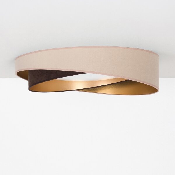 BRILAGI-LED Stropné svietidlo VELVET TWIST LED/24W/230V 4000K pr. 55 cm béžová/hnedá/zlatá