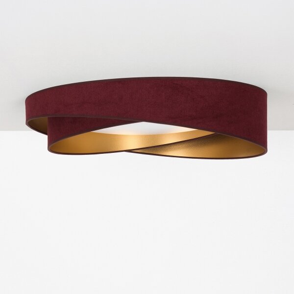 BRILAGI- LED stropné svietidlo VELVET TWIST LED/24W/230V 4000K priemer 55 cm bordová/zlatá
