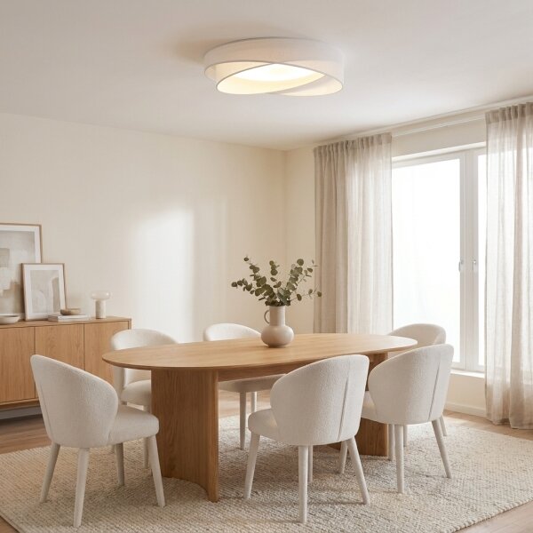 BRILAGI - LED stropné svietidlo VELVET TWIST LED/24W/230V 4000K pr. 55 cm biela