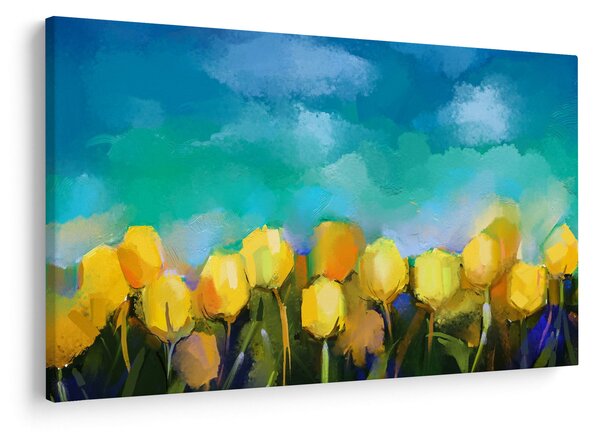 Obraz žltých tulipánov (90x60 cm)