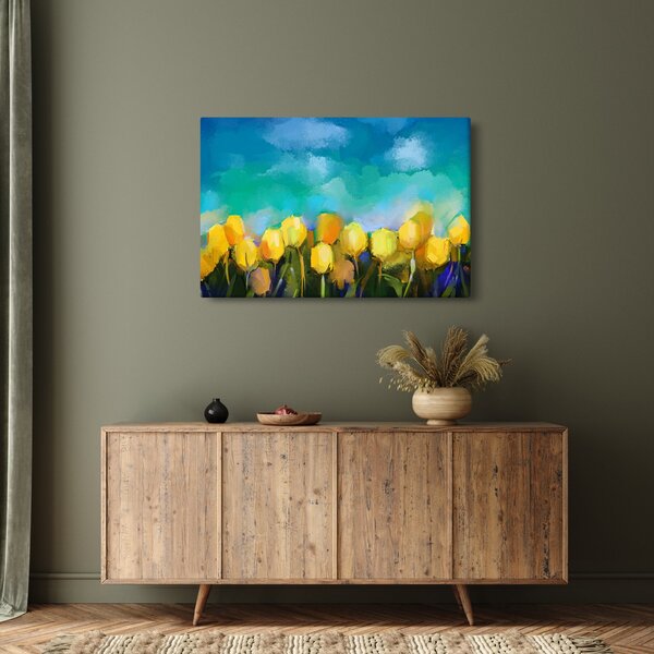 Obraz žltých tulipánov (90x60 cm)