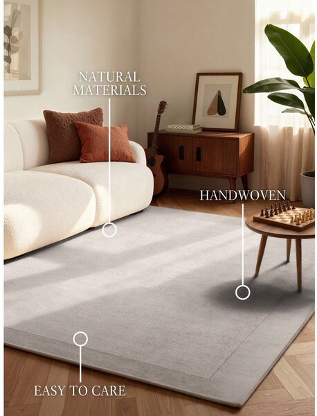 Sivý ručne tkaný koberec s prímesou vlny 160x230 cm Kari – Villeroy&Boch