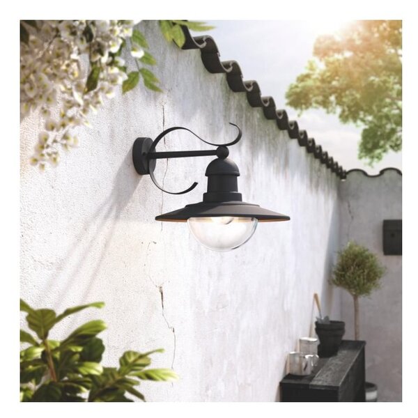 Philips 01816/30/PN Topiary nástenné svietidlo čierne 1x E27 IP44