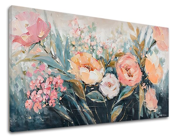 Obraz na plátne KVETINOVÁ ZÁHRADA - 80x40 cm