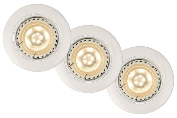 LUCIDE 11001/15/31 FOCUS zápustné svietidlo výklopné 3-set 3xGU10 biele
