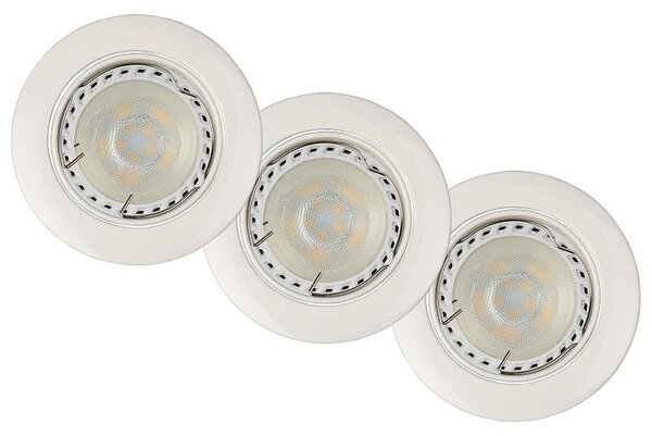 LUCIDE 11001/15/31 FOCUS zápustné svietidlo výklopné 3-set 3xGU10 biele