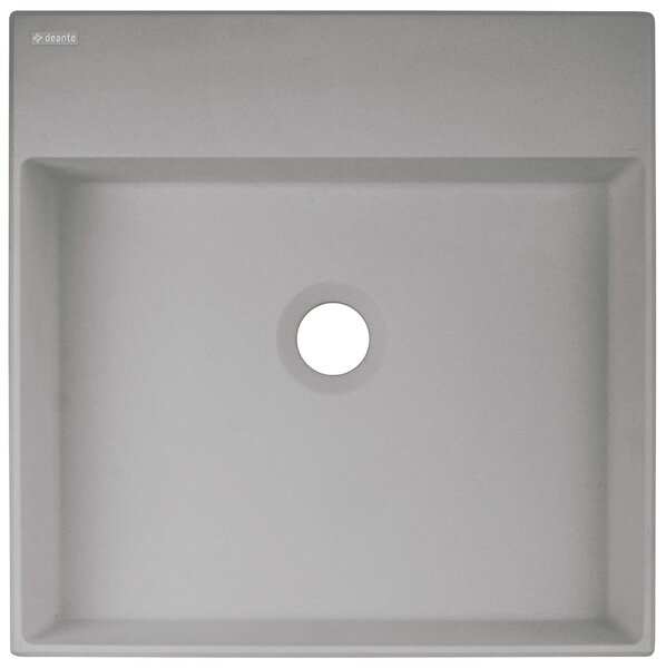 Deante Correo, granitové umývadlo na dosku 400x400x100 mm, šedá metalíza, DEA-CQR_SU4S