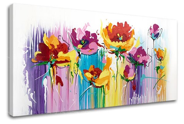 Obraz na plátne KVETY 1 dielny - 60x30 cm