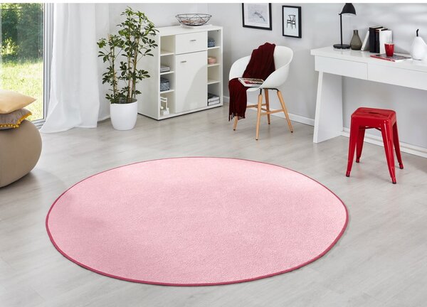 Svetloružový okrúhly koberec ø 133 cm Fancy – Hanse Home