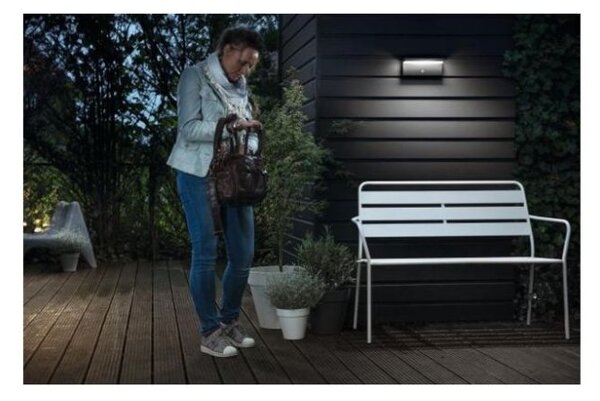 Philips 16484/93/P0 Bustan IR LED 2700K nástenné svietidlo so senzorom 9W=1000lm IP44