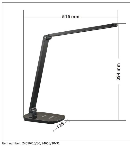 LUCIDE 24656/10/30 VARIO LED stolové svietidlo LED 1x8W