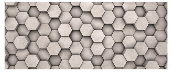Obraz - Hexagóny v betónovom dizajne (120x50 cm)