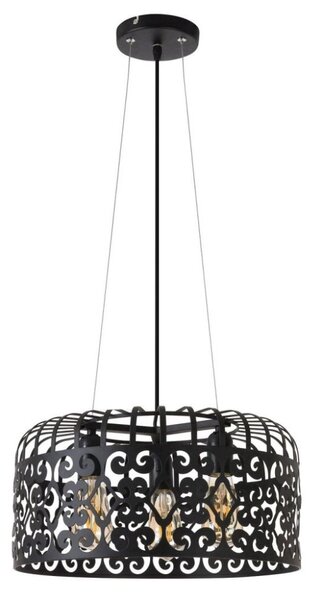 RABALUX 2158 Alessandra závesné svietidlo E27 3x60W matná čierna